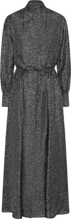 Kiton Zijden Lam&eacute; Avondjurk - Dames - Avondkleed - Grijs - XS - Kleedjes