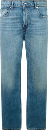 7 For All Mankind The Straight at Mid Rise - Heren - Regular Fit Jeans - Blauw - W30 - Katoen - Jeans