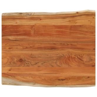 Berkfield Home Table Top 110x80x3.8 cm Rectangular&not;Solid Wood Acacia Live Edge in Brown