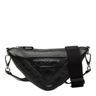 Prada Pre-owned Vintage Pouch - Dames - Pre-owned - Zwart - Maat: ONE Size Leer
