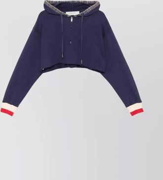 Golden Goose distressed cropped knitwear embroidered patches