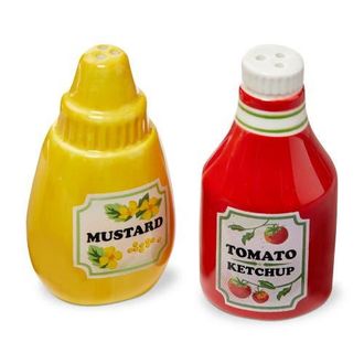 Tag Ketchup & Mustard S&P S/2 Multi Earthenware Summer in Red at Nordstrom