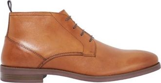 Dune London Heren Minato Leren Veterschoenen Enkellaarsjes (Tan)