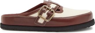 Birkenstock Boston Bold Canvas and Leather Clogs - Brown - 40 (IT40/ UK7)