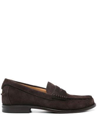 Bally suede loafers - men - Calf Leather/Calf Leather/Rubber/Calf Suede - 41.5 - Brown