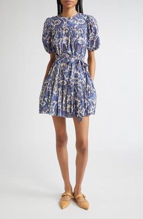 Ulla Johnson Rosalie Puff Sleeve Minidress in Ocean at Nordstrom Rack, Size 10