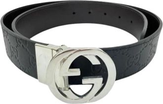 Gucci Pre-owned Belts, male, Black, Size: ONE SIZE Pre-owned Vintage Fabric Belt
