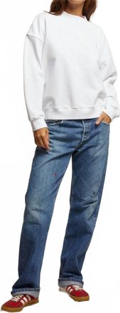 perfectwhitetee Blake French Terry Oversized Sweatshirt In White