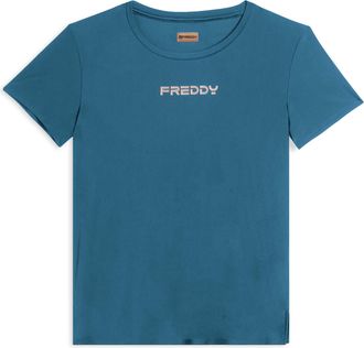 Freddy T-shirt tecnica con spacchi laterali e fit regolare