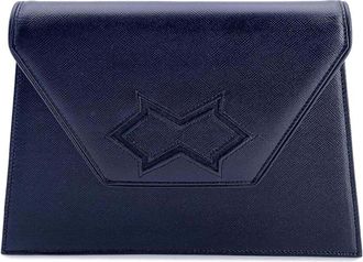 Saint Laurent Black Leather Clutch (Authentic Pre-Loved)