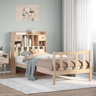 Berkfield Home Bookcase Bed without Mattress 100x200 cm Solid Wood Pine in Brown