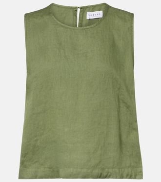 Velvet Maxine linen top