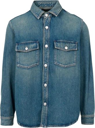 Mauro Grifoni Denim overhemd - Heren - Spijkeroverhemden - Blauw - S - Denim - Overhemden
