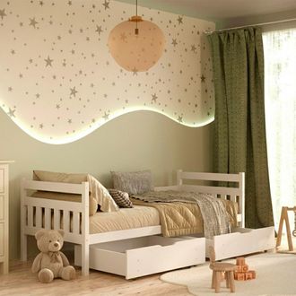 M&S Collection Cama 90x200 Con Somier Y Cajones Incluidos David Blanco