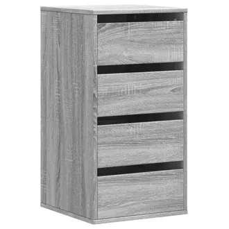 vidaXL Cassettiera Angolare Grigio Sonoma 40x41x76cm Legno Multistrato - Vidaxl