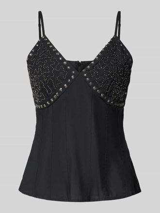 Vero Moda Regular Fit Tr&auml;gertop aus Viskose-Mix Modell HEATHER in Black, Gr&ouml;&szlig;e XL