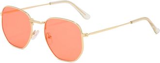 Generic Mens And Womens Metal Sunglasses Outdoor Commuter Sports Sun Glasses(Red)