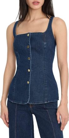 Good American Stretch Denim Vest in Indigo1169 at Nordstrom, Size X-Small