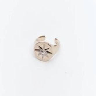 Roberto Cavalli Light Gold-Tone Cocktail Ring, Size 12