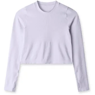 LNDR Womens Power Crop Long-Sleeve Shirt Purple XS/S