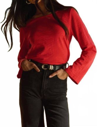 Nation Ltd Tavin Tie Back Top In Red