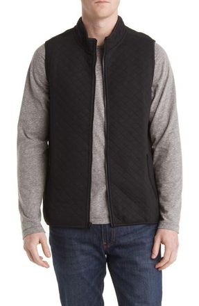 Marine Layer Corbet Full Zip Vest in Black at Nordstrom, Size Medium