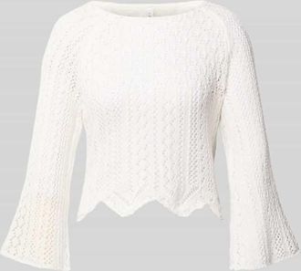 Only Regular Fit Strickpullover aus Baumwoll-Mix Modell NOLA LIFE in Offwhite, Gr&ouml;&szlig;e XL