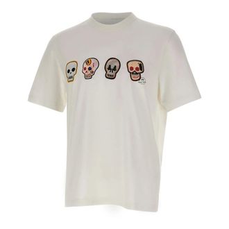 Paul Smith T-Shirts, male, White, Size: 2XL Skulls T-Shirt