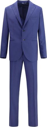 Gi Capri Completo monopetto gessato in lana - Blu