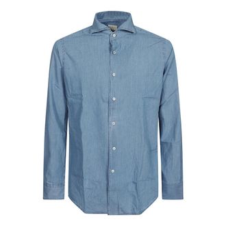 Xacus Casual Shirts, male, Blue, Size: 4XL Classic Denim Shirt