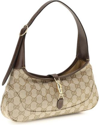 Gucci Womens Beige Fabric Shoulder Bag