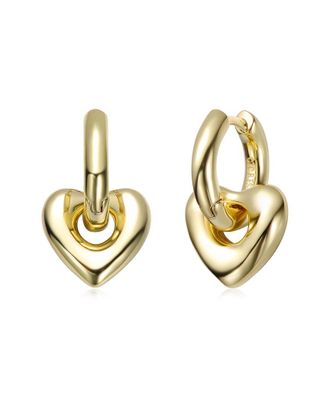 Rachel Glauber 14K Plated Huggie Earrings