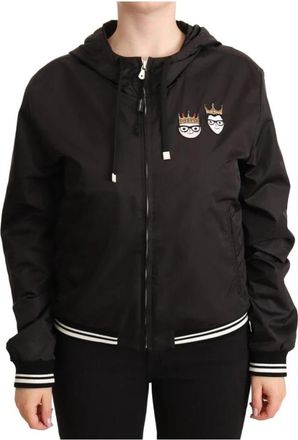 Dolce & Gabbana Trench Coats - Dames - Vesten met rits - Zwart - S - Polyester - Hoodies & sweatvesten