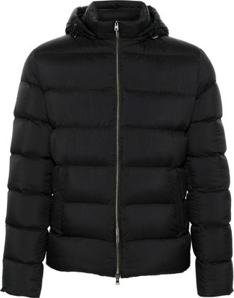 ジャケット HERNO GI00027DR 12647 9300 Jackets Black Herno Nylon hooded windbreaker jacket - Black | GI0215U123149300