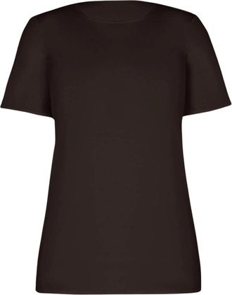 Wolford Pure Top Kortmouwe - Dames - T-shirts - Bruin - XS - Wol - Tops