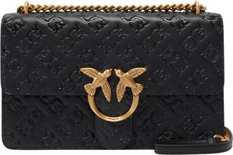 Pinko Love Bag Crossbody - Dames - Schoudertassen - Zwart - ONE Size - Katoen - Tassen
