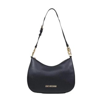 Love Moschino Tassen, Dames, Zwart, ONE Size, Handtas met rits en binnenzak