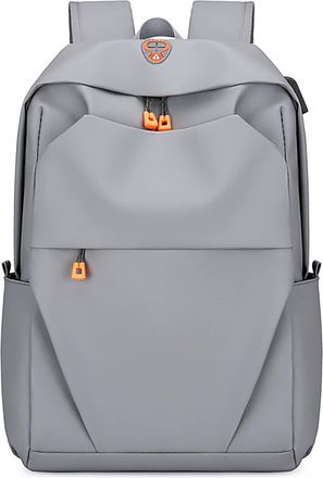 Generic Unisex Oxford cloth backpack, lightweight travel bag, trolley case with design storage bag, suitable for business travel, weekend trip (Light Gray,30 