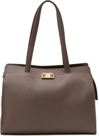 Reiss Delphine Leather Tote in Taupe at Nordstrom