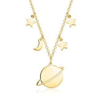 Ross-Simons Italian 18kt Gold Over Sterling Celestial Necklace