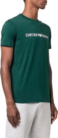 Emporio Armani Slim Fit Ronde Hals T-Shirt Groen - Heren - T-shirts - Groen - M - Katoen - Tops