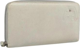 Chanel Pre-owned Vintage Long Wallet - Dames - Vintage Accessoires - Beige - ONE Size - Leer - Vintage