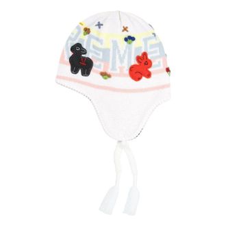 SUPREME FW25 Felt Appliqu&eacute; Earflap Beanie White FW25BN36-WHITE