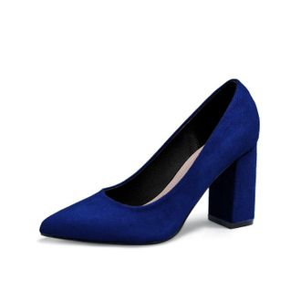 Generic Your Style with Womens High Heels for Casual Dates, Work and Vacation. Closed Toe Design for Any Occasion, blue, 8.5 UK