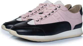 Hermès Hermes Goal sneakers in zwart en roze