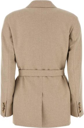 Max Mara Womens Cappuccino Wool Blend Randers Blazer Albino Giacche E Gilet Jacket