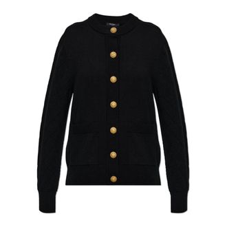 Balmain Cardigans, female, Black, Size: 2XS Cardigan With Pockets