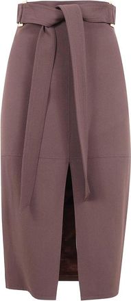 Elisabetta Franchi Belted Midi Skirt