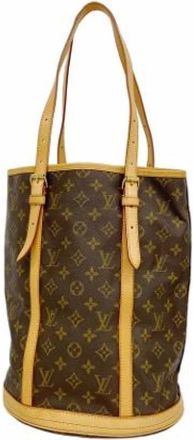 Louis Vuitton Pre-owned Bucket Bags, female, Brown, Size: ONE SIZE Pre-owned Bucket GM Tote Bag