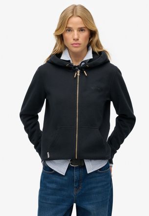 Superdry Kapuzensweatjacke SUPERDRY Essential Logo Ziphood Hb, Damen, Gr. XS, eclipse navy, Sweatware, Obermaterial: 100% Baumwolle, unifarben, normal, Rundhal
